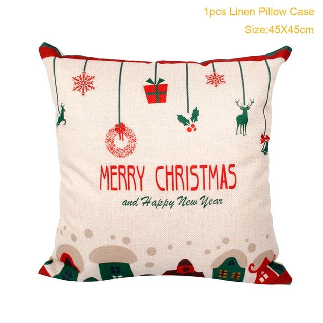 FENGRISE Merry Christmas Pillow Case Christmas Ornaments Navidad Christmas Decoration For Home Happy New Year 2019 Xmas 2018