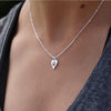 Shuangshuo Fashion Dog Paw Print Heart Necklace for Women Spring Style Animal Pet Puppy Palm Paw Mark Print Necklace Choker N214