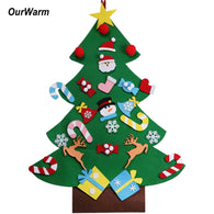 Ourwarm 2018 DIY Felt Christmas Tree Pendant Drop Ornaments New Year Gift for Children Kids Door Wall Hanging Xmas Decoration