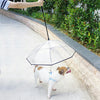 Pour-Protection Umbrella With Reflective Lining And Leash Holder